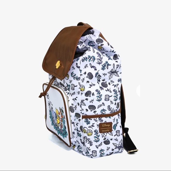 Loungefly Disney Winnie The Pooh Slouch Backpack - Picture 3 of 4